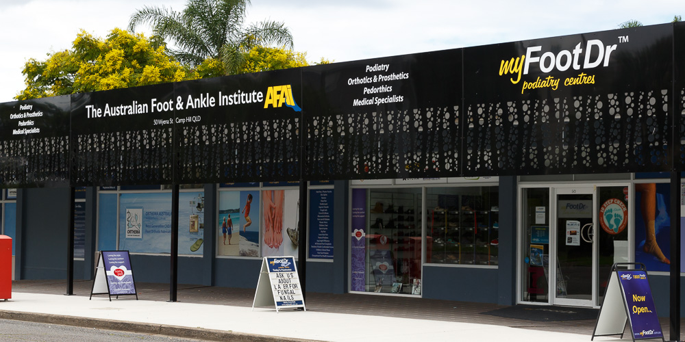 my FootDr podiatry centres / AFAI Centre of Excellence at 50 Wyena Street, Camp Hill QLD 4152